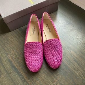 Jon Josef womens Gatsby pink woven flats sz 8m